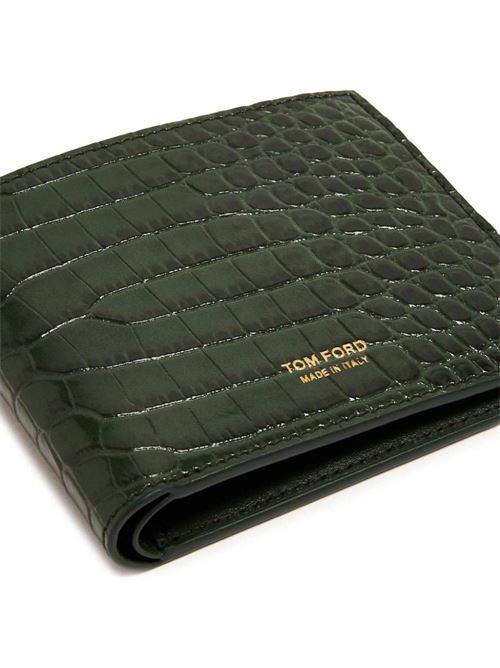 Dark green embossed wallet TOM FORD | Y0228LCL403G1E035